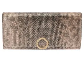 Bulgari Cartera larga de cuero beige Bvlgari Bvlgari para mujeres 